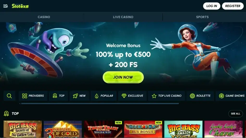 Slotexo Casino Screenshot