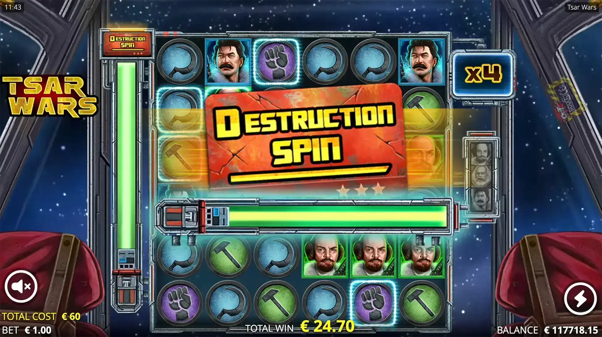 Tsar Wars Slot Destruction Spins